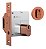 Fechadura Porta Correr Stam 1006 Rosê Redonda 45 Mm C/ Miolo - Imagem 1