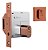 Fechadura Porta Correr Stam 1006 Rosê Quadrada 45mm C/ Miolo - Imagem 1