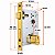 Fechadura Porta Externa Dourada Gold Stam Redonda 40mm Maçaneta - Imagem 2