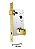 Fechadura Porta Externa Dourada Gold Stam Redonda 40mm Class - Imagem 4