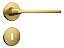 Fechadura Porta Interna Dourada Gold Stam Redonda 40mm Class - Imagem 1