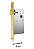 Fechadura Porta Banheiro Dourada Gold Stam 40mm Redonda Clas - Imagem 2