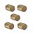 Kit 5 Puxador Bali Granado Ponto Dourado (fosco) Zen Design - Imagem 1