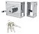 Fechadura Portão Sobrepor Stam 1701/100 Inox Tetra Chave 304 - Imagem 1
