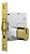 Fechadura Externa Rolete Porta Pivotante 1005 Gold Stam - Imagem 3