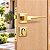 Fechadura Externa Dourada Gold Classic 3200 Stam Máquina 55m - Imagem 1