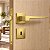 Fechadura Interna Quarto Dourada Gold Classic 3200 Stam 55mm - Imagem 1