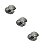Kit 3 Puxador Beetle Com Base Granada Zen Cromado - Imagem 2