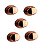 Kit 5 Puxador Beetle Com Base Granada Zen Rose - Imagem 2