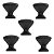 Kit 5 Puxador Cup Zen Preto Zp5238.24 - Imagem 1