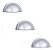 Kit 3 Puxador Shell Zen 64mm Cromado Zp4318.1 - Imagem 1