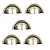 Kit 5 Puxador Shell Zen 64mm Niquel Escovado Com Verniz - Imagem 1