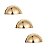 Kit 3 Puxador Shell Zen 64mm Gold (dourado Brilhante) - Imagem 2