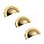 Kit 3 Puxador Shell Zen 64mm Gold (dourado Brilhante) - Imagem 1