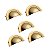 Kit 5 Puxador Shell Zen 64mm Gold (dourado Brilhante) - Imagem 1