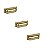 Kit 3 Puxador Plymouth Zen Dourado Concha 80mm Zp5420.955 - Imagem 1