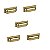 Kit 5 Puxador Plymouth Zen Dourado Concha 80mm Zp5420.955 - Imagem 1