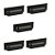Kit 5 Puxador Plymouth Zen Preto Fosco Concha Zp5420.24 - Imagem 1