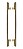 Puxador Porta Living Dourado Gold Zen Duplo 50 Cm (500 Mm) - Imagem 1