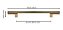 Puxador Porta Living Dourado Gold Zen Duplo 50 Cm (500 Mm) - Imagem 5