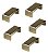 Kit 5 Puxador Creta Zen Gold Dourado Brilhante 64 Mm - Imagem 1