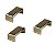 Kit 3 Puxador Creta Zen Gold Dourado Brilhante 64 Mm - Imagem 1
