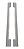 Puxador Porta Moma Cromado Inox Pol Zen Duplo 80 Cm - 800 Mm - Imagem 2