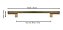 Puxador Porta Living Gold Zen Duplo 30cm Dourado Brilh 300mm - Imagem 3