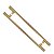 Puxador Porta Living Dourado Zen Duplo 1,5 Metro 1500mm Fosc - Imagem 1