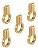 Kit 5 Puxador Antique Ponto Zen Gold (dourado Brilhante) - Imagem 1