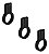 Kit 3 Puxador Antique Ponto Zen Preto Zp5404.24 Pingente - Imagem 1