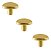 Kit 3 Puxador Beetle Zen Dourado (fosco) Zp5403.955 Ponto - Imagem 1