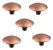 Kit 5 Puxador Orion Zen 33x20mm Vecchio Cobre  Pequeno - Imagem 1
