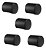 Kit 5 Puxador Radio Mini Zen Preto Zp4308.24 Ponto 16x18mm - Imagem 1