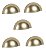 Kit 5 Puxador Shell 48 Mm Zen Dourado (fosco)  Concha - Imagem 1