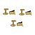 Kit 3 Prendedor Fixador Trava Porta Dourado Fosco 806 Piso - Imagem 1