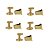 Kit 5 Prendedor Fixador Trava Porta Dourado Fosco 806 Piso - Imagem 1