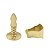 Kit 3 Prendedor Fixador Trava Porta Dourado Brilho Parede - Imagem 3