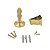 Kit 3 Prendedor Fixador Trava Porta Dourado Fosco 807 Parede - Imagem 2