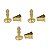 Kit 3 Prendedor Fixador Trava Porta Dourado Fosco 807 Parede - Imagem 1