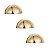 Kit 3 Puxador Shell 48 Mm Zen Gold (dourado Brilhante) - Imagem 1
