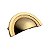 Kit 3 Puxador Shell 48 Mm Zen Gold (dourado Brilhante) - Imagem 2