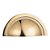 Kit 5 Puxador Shell 48 Mm Zen Gold (dourado Brilhante) - Imagem 2