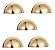 Kit 5 Puxador Shell 48 Mm Zen Gold (dourado Brilhante) - Imagem 1