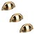 Kit 3 Puxador Shell 48 Mm Zen Gold Escovado (dourado) - Imagem 1