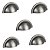 Kit 5 Puxador Shell Zen Niquel Velho 48mm Zp4319.889 Concha - Imagem 1