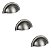 Kit 3 Puxador Shell Zen Niquel Velho 48mm Zp4319.889 Concha - Imagem 1
