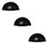 Kit 3 Puxador Shell 48mm Zen Preto Zp4319.24 Concha - Imagem 1