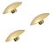 Kit 3 Puxador Orion 55x27mm Zen Dourado (fosco) 955  Médio - Imagem 1