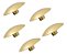 Kit 5 Puxador Orion 55x27mm Zen Dourado (fosco) 955 Médio - Imagem 1